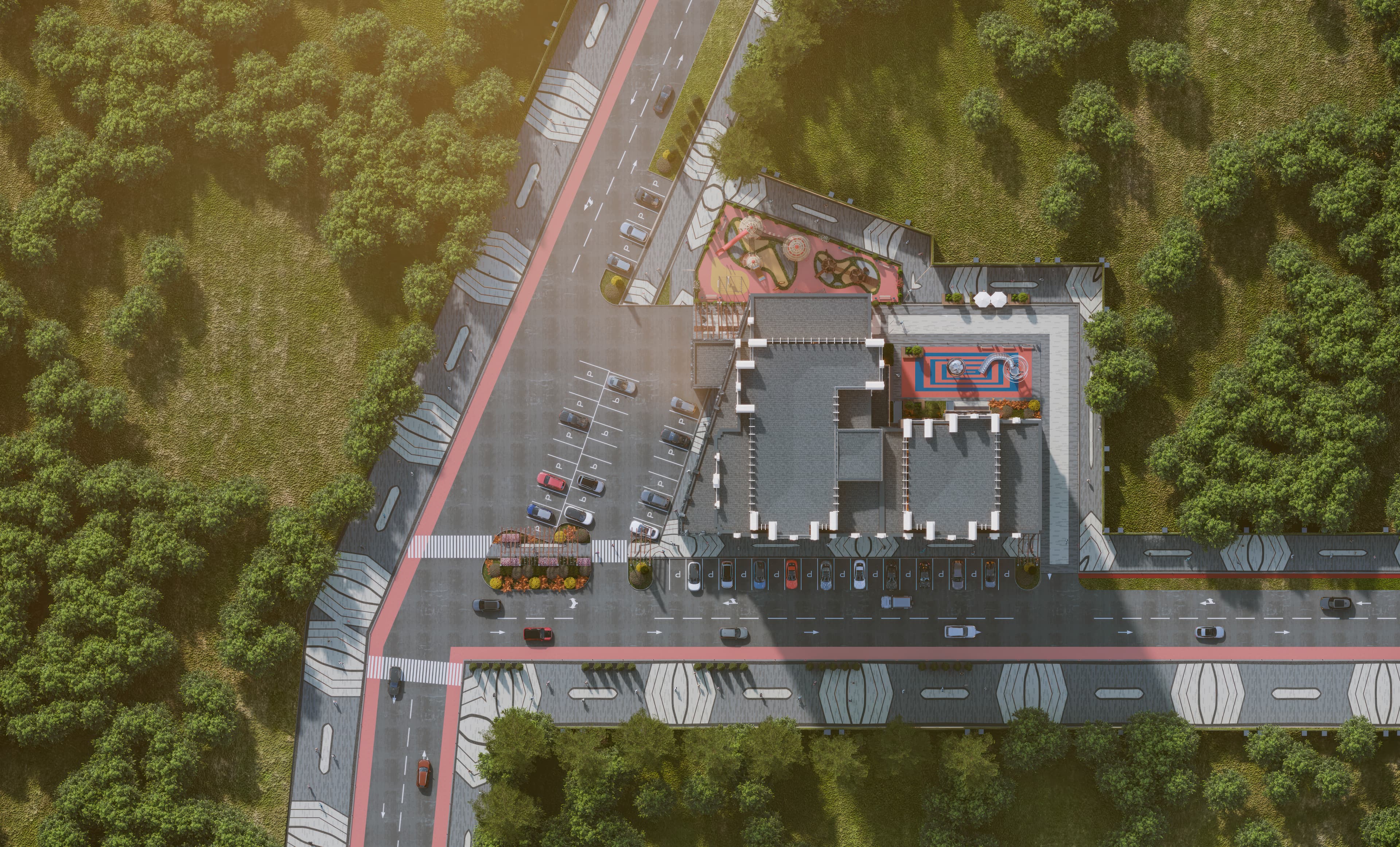 Паркинг наземный